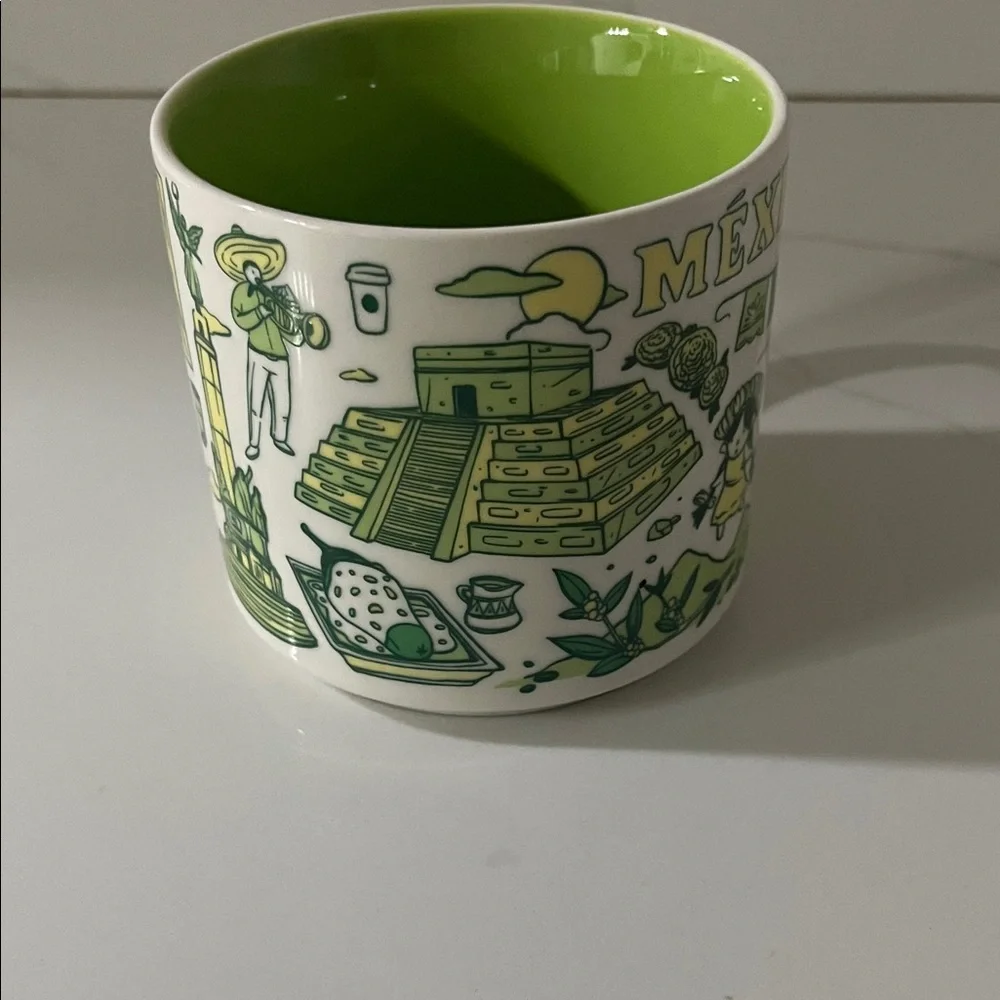 Starbucks been there series Mexico Themed Green and White Mug - Picture 2 of 5